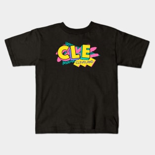 Cleveland, Ohio Retro 90s Logo Kids T-Shirt